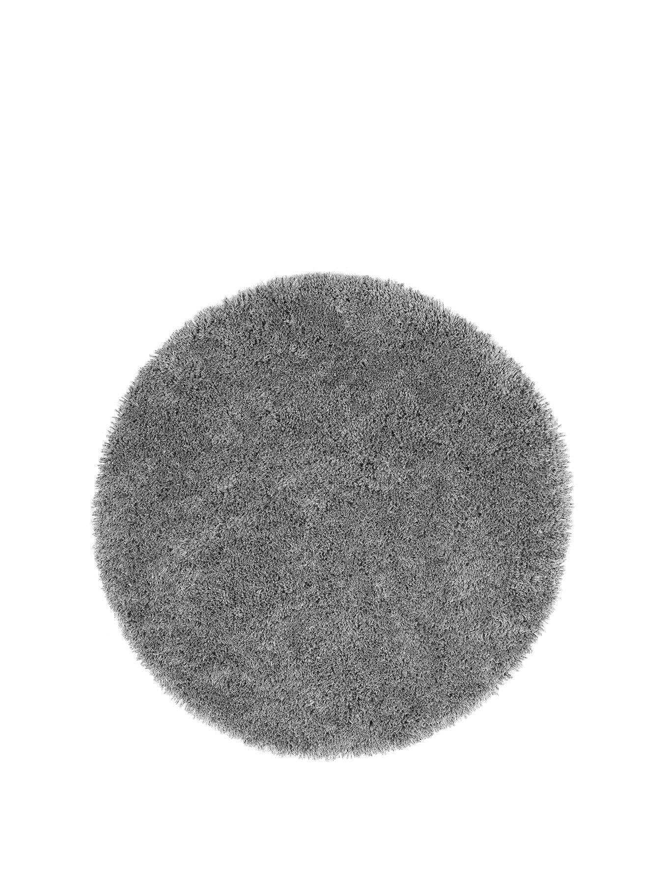 Product photograph of Premium Hudson Shaggy Circular Rug from very.co.uk
