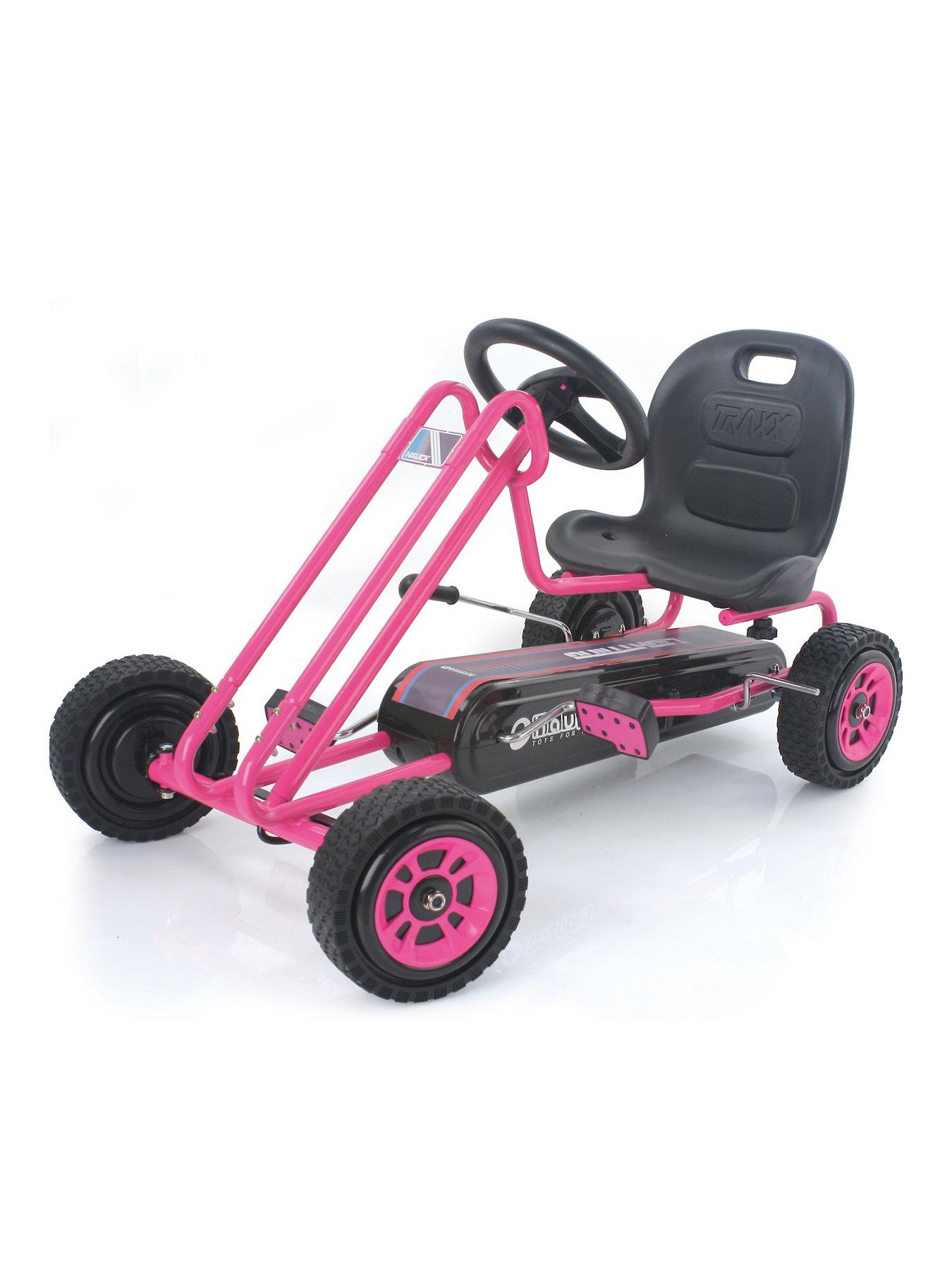 girls pink go kart