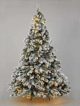 Product photograph of Very Home 6ft Flocked Pre-lit Downswept Pine Christmas Tree from very.co.uk