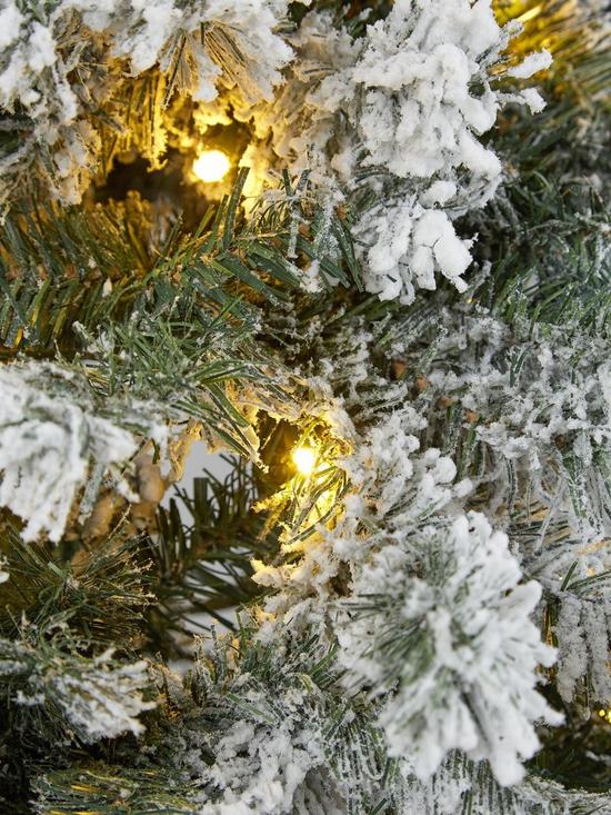 stillFront image of 6ft-flocked-pre-lit-downswept-pine-christmas-tree