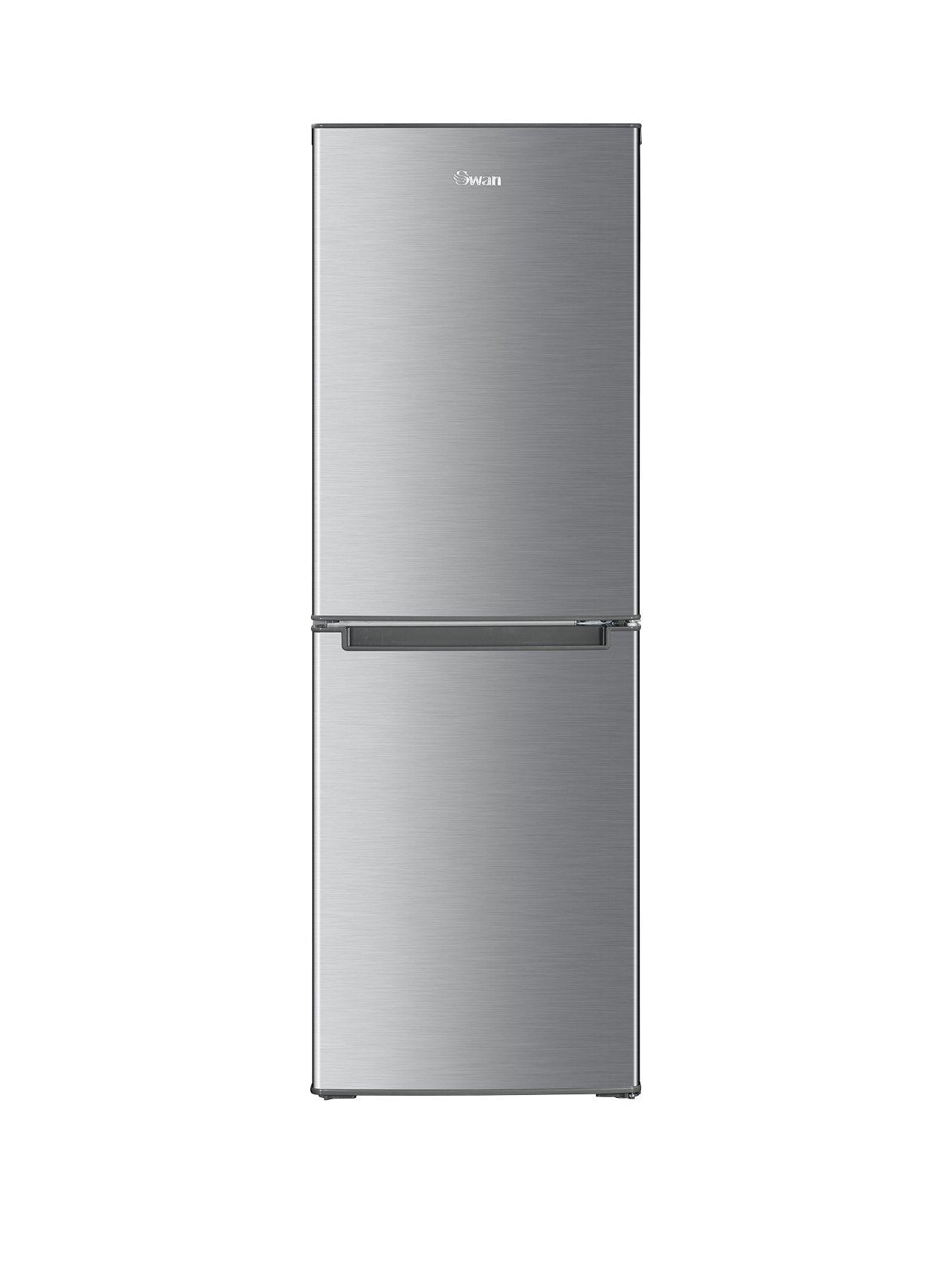 Swan Sr8180S 48Cm Wide Fridge Freezer – Stainless Steel Effect