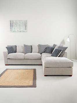 Product photograph of Very Home Bloom Fabric Right-hand Corner Group Sofa from very.co.uk