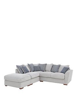 Product photograph of Very Home Bloom Fabric Left Hand Corner Group Sofa Bed from very.co.uk