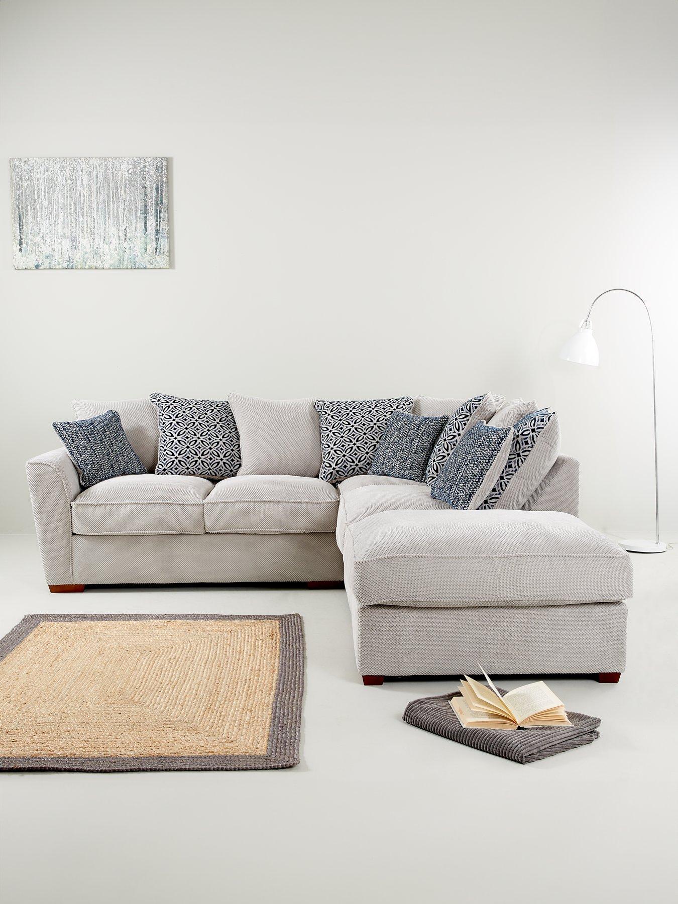 Very Home Bloom Fabric RightHand Corner Group Sofa Bed very.co.uk