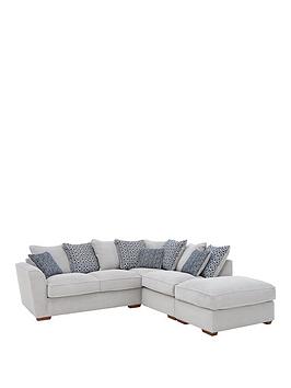 Product photograph of Very Home Bloom Fabric Right-hand Corner Group Sofa Bed from very.co.uk