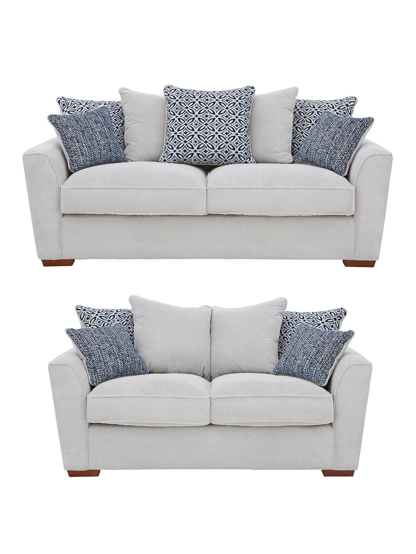 Product photograph of Very Home Bloom Fabric 3 Seater 2 Seater Sofa Set Buy And Save from very.co.uk