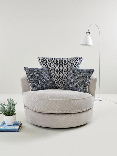 very-home-bloom-fabric-swivel-chair