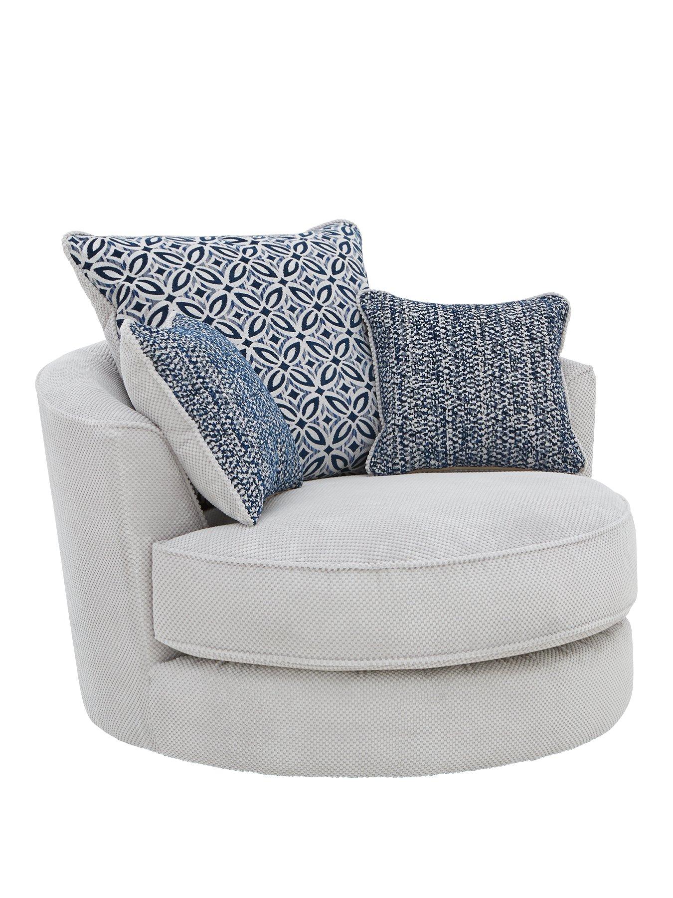 Image 3 of 5 of Very Home Bloom Fabric Swivel Chair