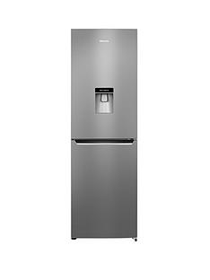 Hisense RB381N4WC1 60cm Wide Frost-Free Fridge Freezer with Water Dispenser - Stainless Steel Look