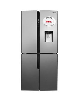 Hisense Rq560N4Wc1 79Cm Wide Total Non Frost American Style Multi-Door Fridge Freezer With Water Dispenser - Stainless Steel Look Best Price, Cheapest Prices