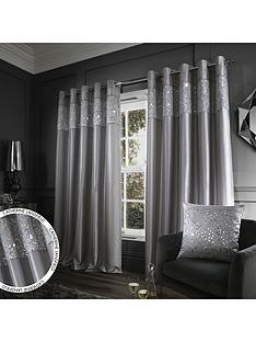 Grey Living Room Curtains Blinds Home Garden Very Co Uk Catherine Lansfield Glitzy Sequin Eyelet Curtain