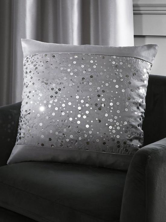 front image of catherine-lansfield-glitzy-sequin-cushion