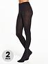  image of pretty-polly-2-pack-80-denier-opaque-tights-blacknbsp