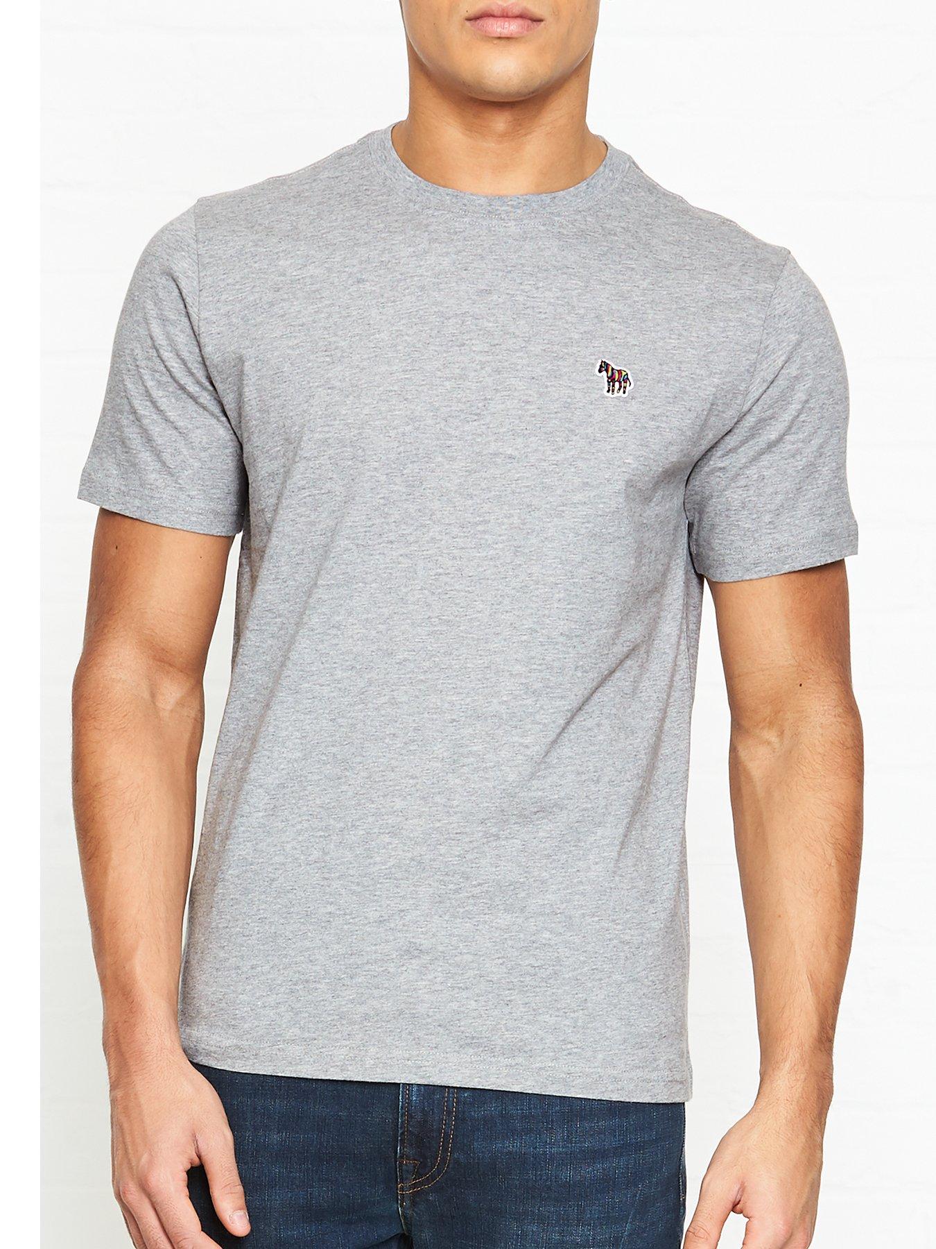 Small Zebra Logo T shirt Grey