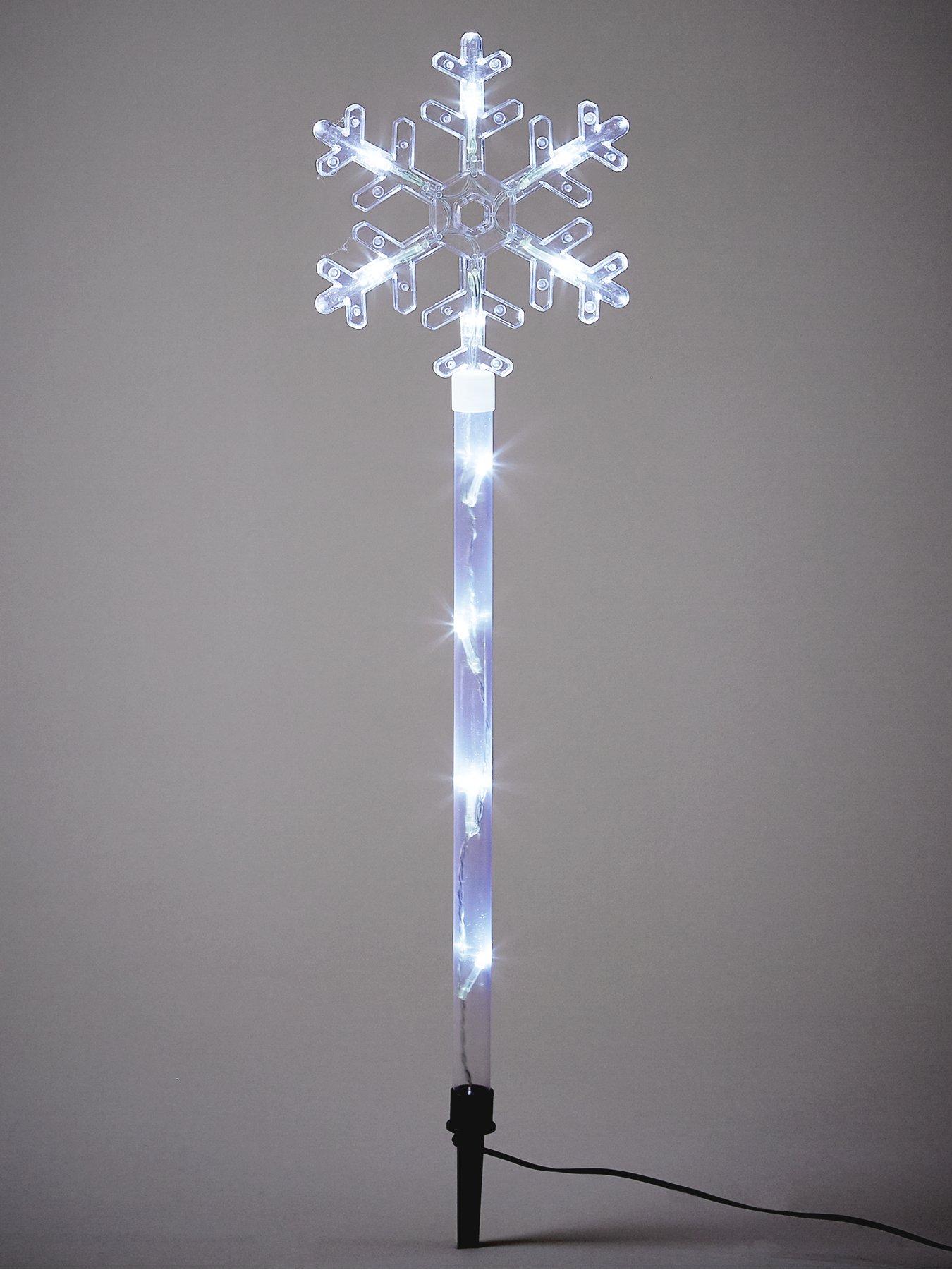 Snowflake Pathfinder Outdoor Christmas Lights (4 Pack) Very.co.uk