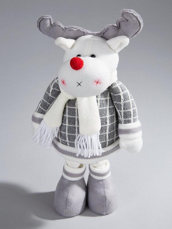 Reassure prejudice Estimated 16-inch Grey Standing Reindeer Christmas Decoration | very.co.uk