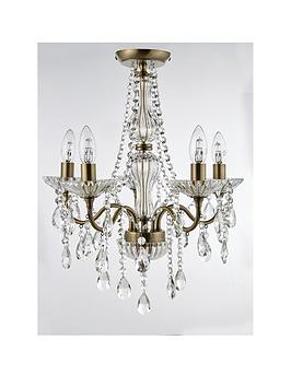 Product photograph of Alessandra Flush 5-light Chandelier from very.co.uk