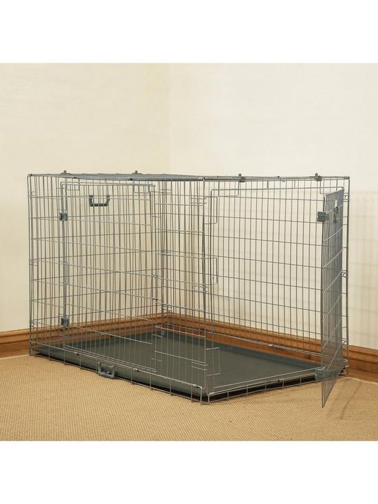 stillFront image of rosewood-2-door-dog-and-puppy-home-large-91-x-62-x-69cm