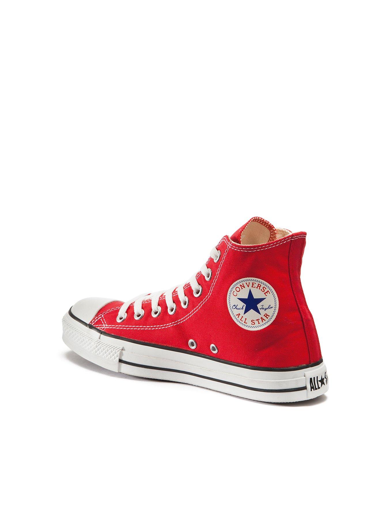 Red all star hot sale converse high tops