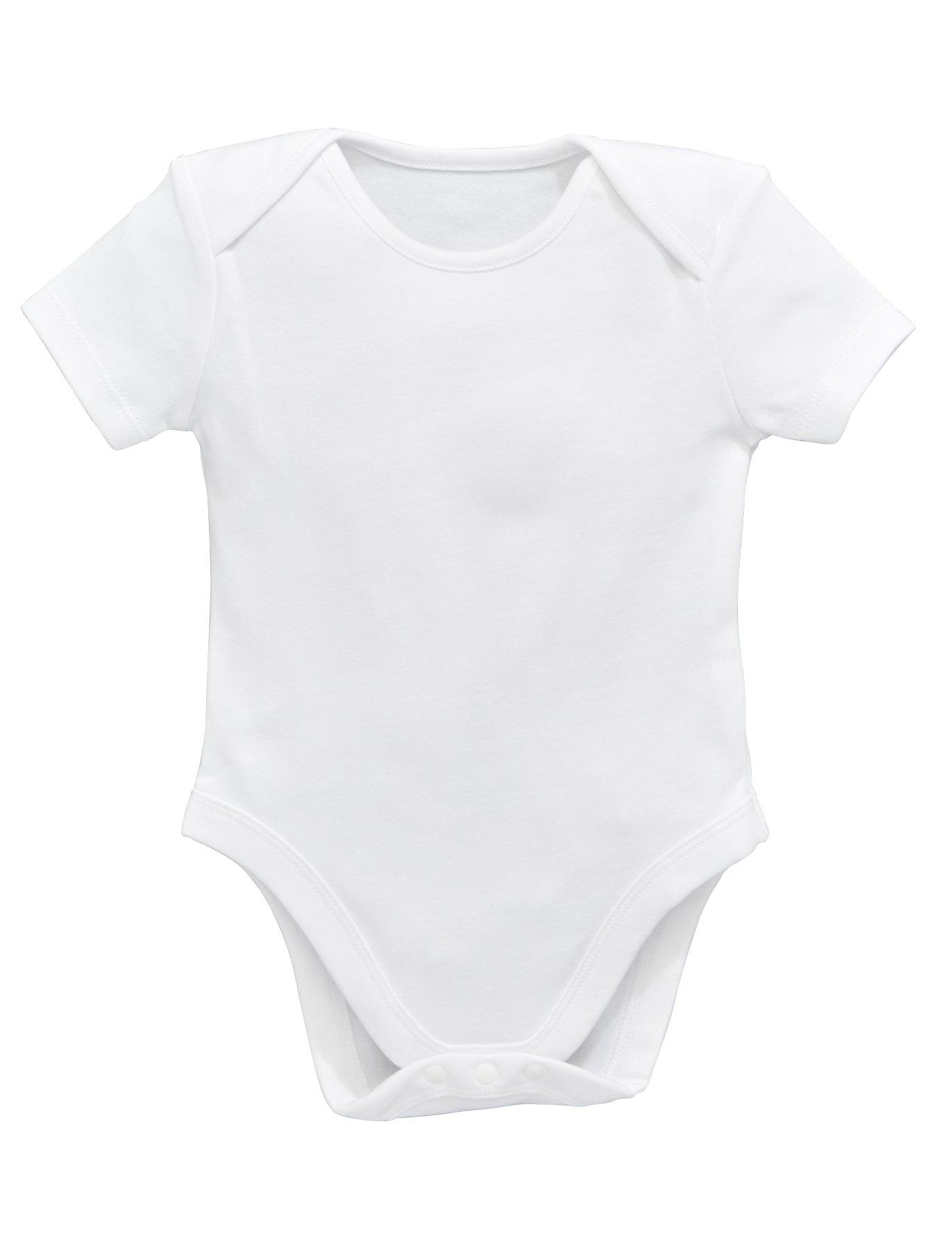 Everyday Baby Unisex 5 Pack Short Sleeve Bodysuits - White | very.co.uk