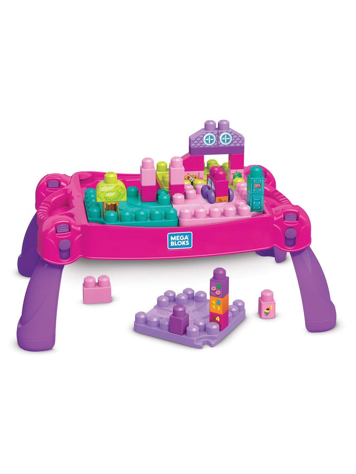 mega bloks build and learn table pink