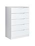  image of one-call-monaco-ready-assembled-high-gloss-5-drawer-chest