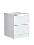  image of monaco-high-gloss-ready-assembled-2-drawer-bedside-chest
