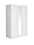  image of one-call-monaco-part-assembled-high-gloss-3-door-mirrored-wardrobe