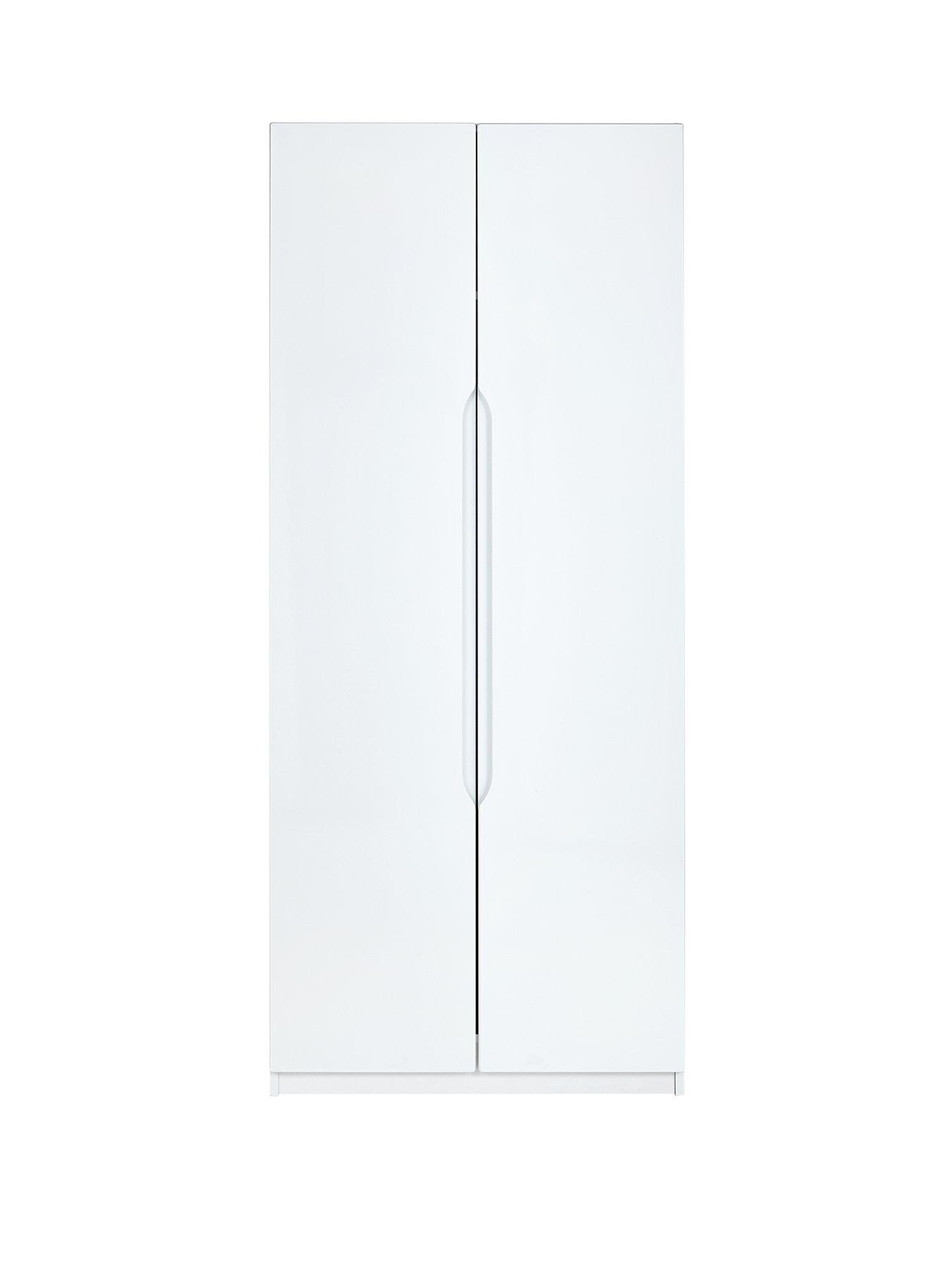 Monaco High Gloss Ready Assembled 2 Door Wardrobe Very Co Uk