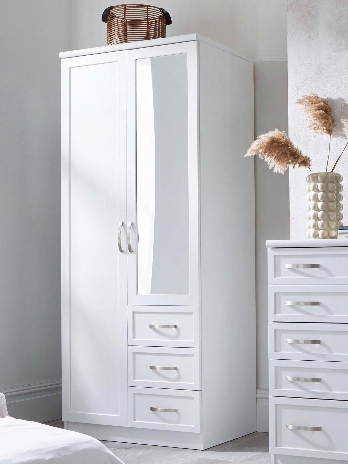 The Very Collection Camberley 2 Door, 3 Drawer Mirrored Wardrobe