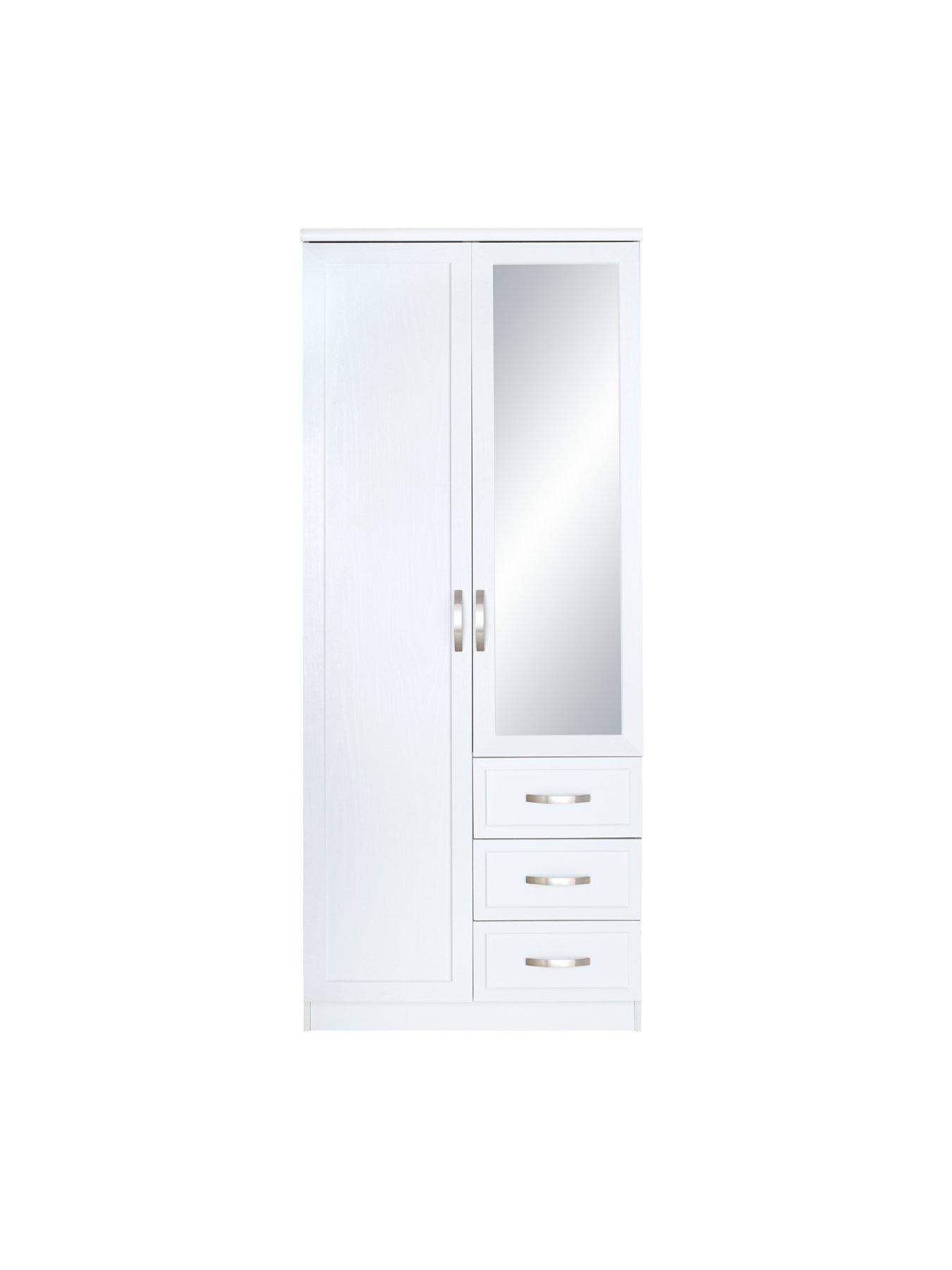 undefined Camberley 2 Door, 3 Drawer Mirrored Wardrobe