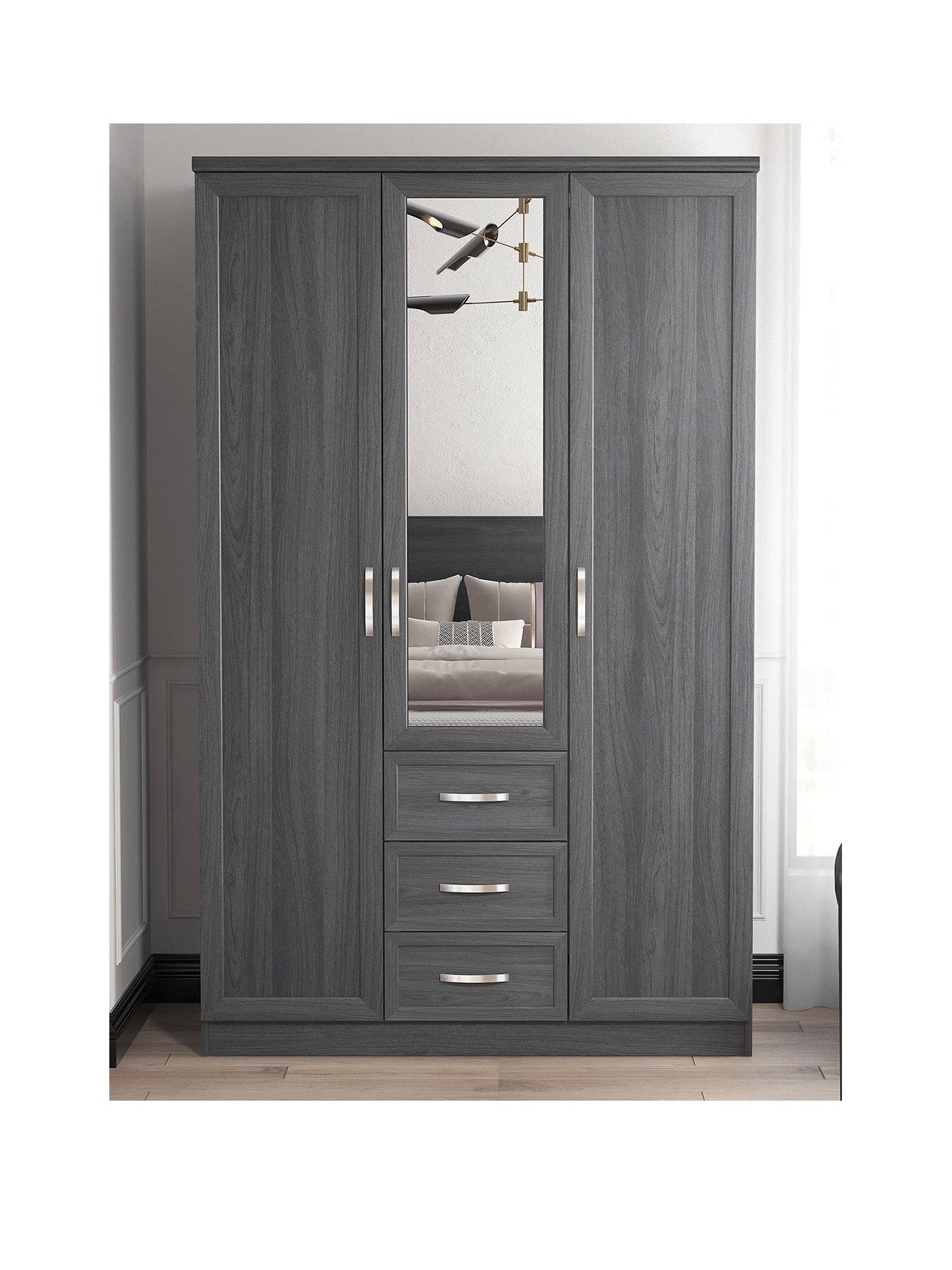 Image 2 of 6 of Very Home Camberley 3 Door, 3 Drawer Mirrored Wardrobe