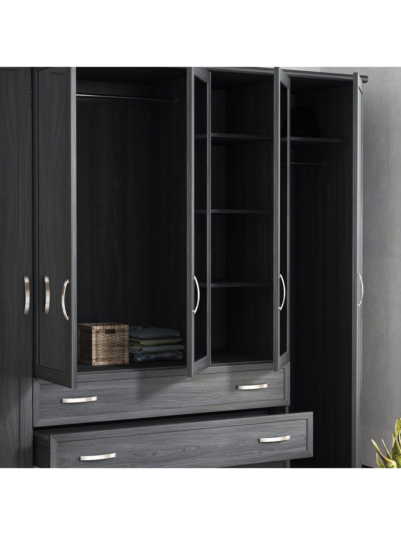 Image 4 of 6 of Very Home Camberley 5 Door,&nbsp;3 Drawer Mirrored Wardrobe