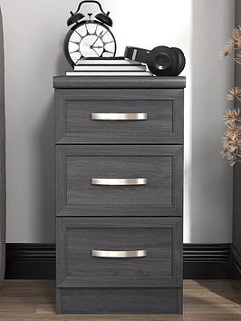 Product photograph of Very Home Camberley 3 Drawer Graduated Bedside Chest from very.co.uk