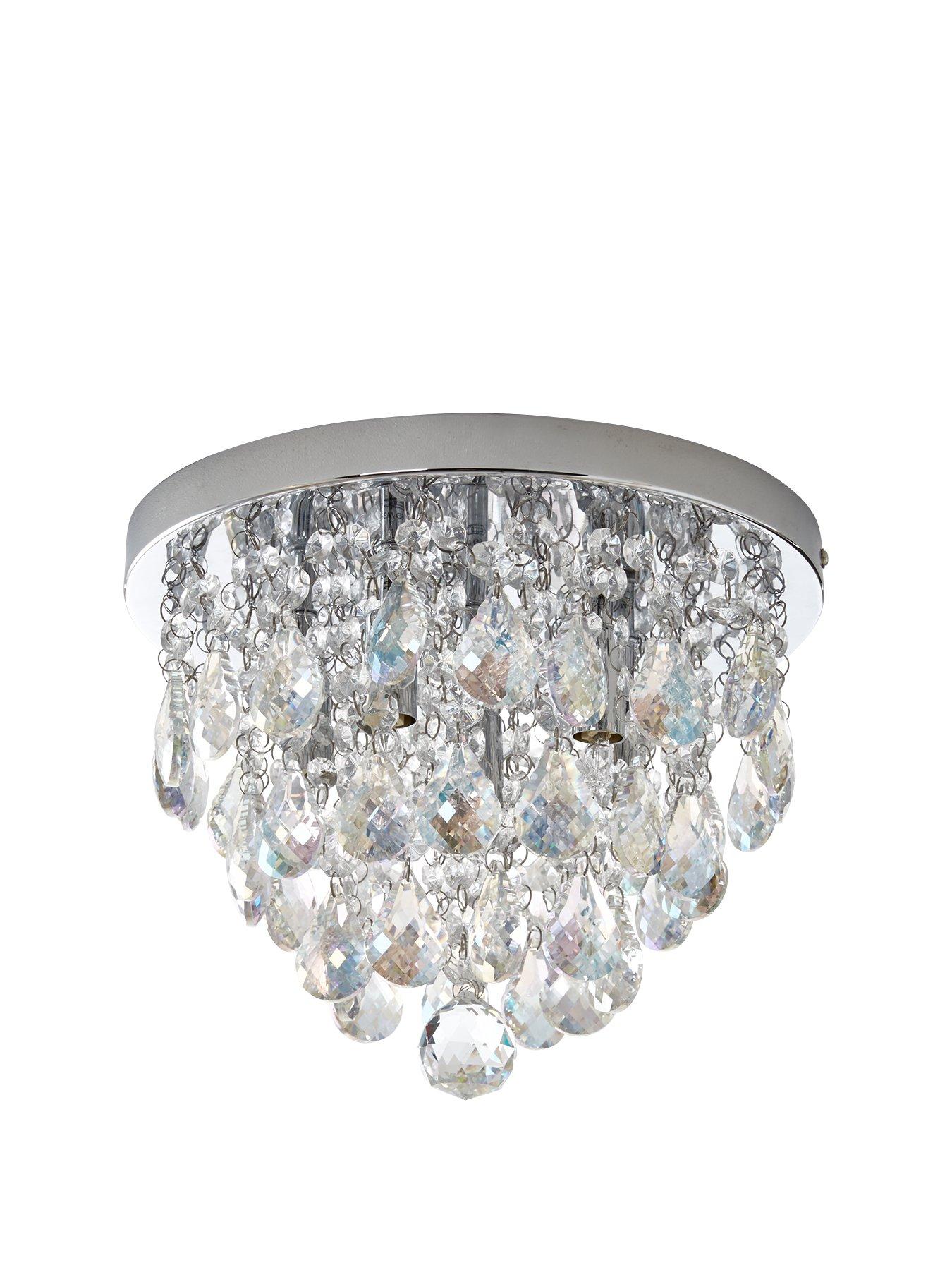 Product photograph of Luxe Collection Charlotte Luxury Flush Ceiling Pendant from very.co.uk