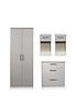  image of swift-montreal-gloss-4-piece-ready-assembled-package-ndash-2nbspdoor-wardrobe-3nbspdrawer-chest-and-2-bedside-chests