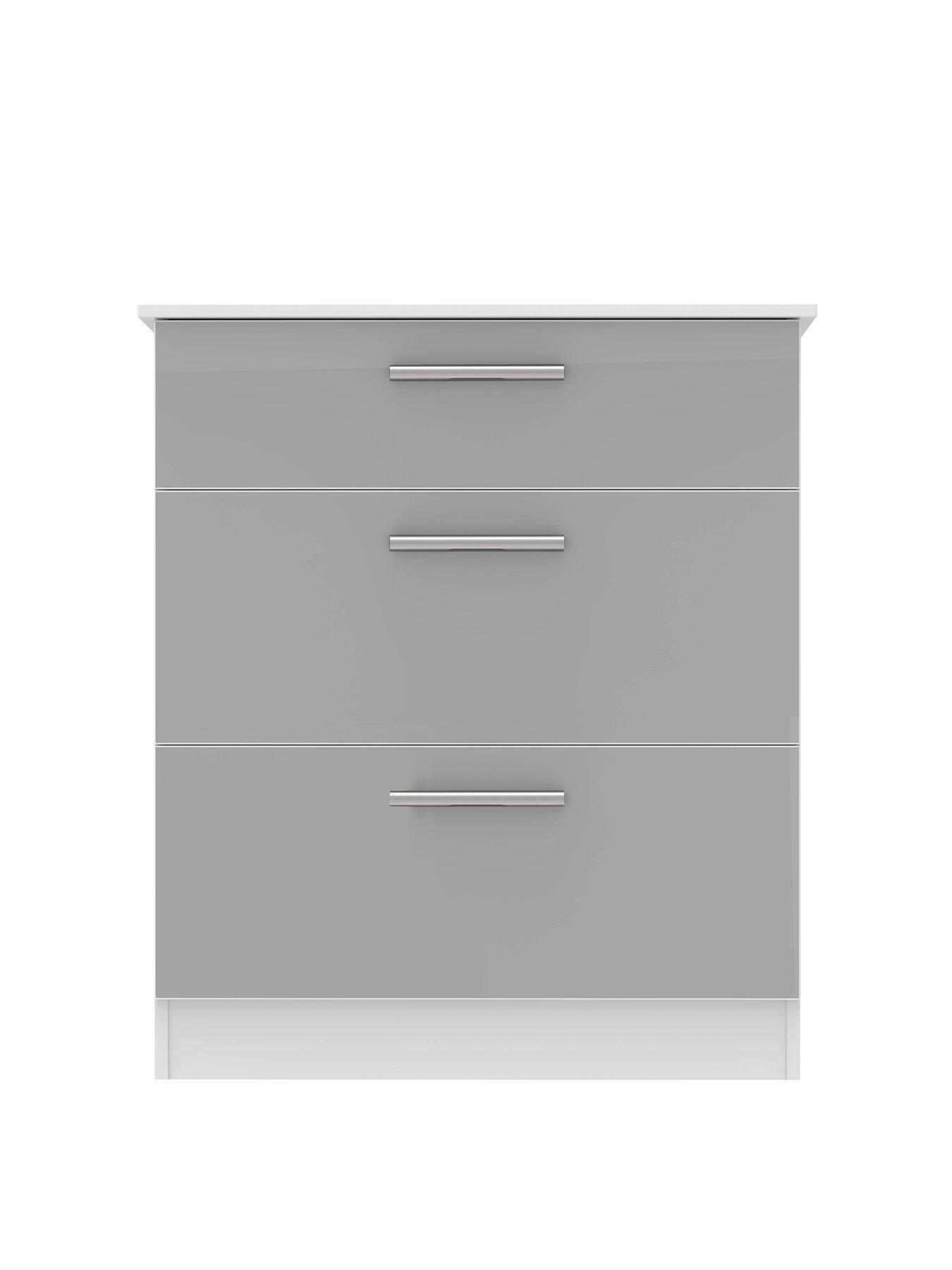Swift Montreal Gloss Ready Assembled 3 Drawer Graduated Chest