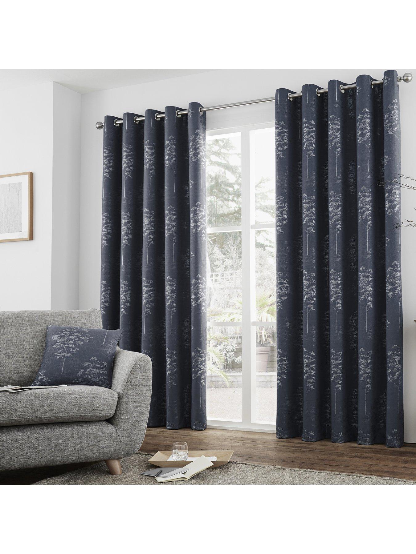 undefined Elmwood Jacquard Lined Eyelet Curtains
