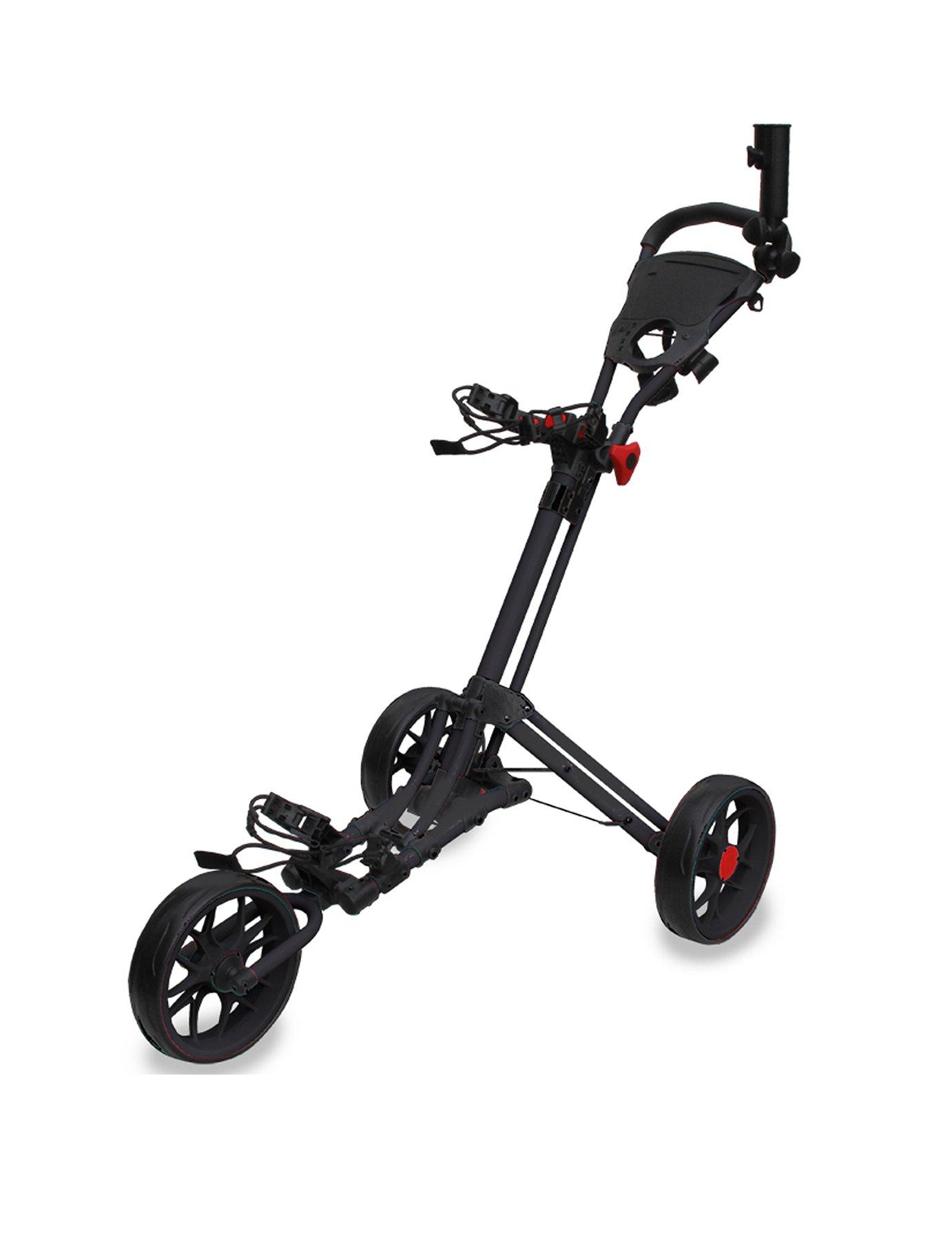 undefined Smart Fold Trolley, With Wheel Cover  &  Umbrella Holder - Black