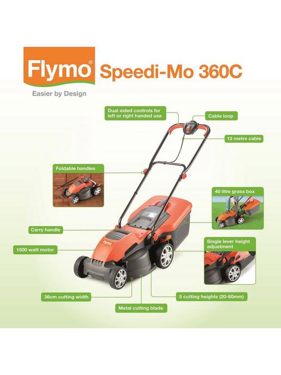 stillFront image of flymo-speedi-mo-360c-corded-rotary-lawnmower