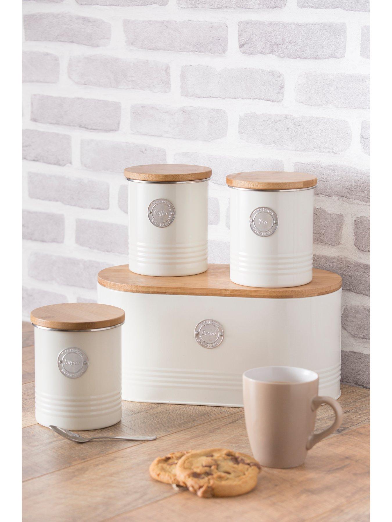 Cream coloured tea deals coffee sugar canisters