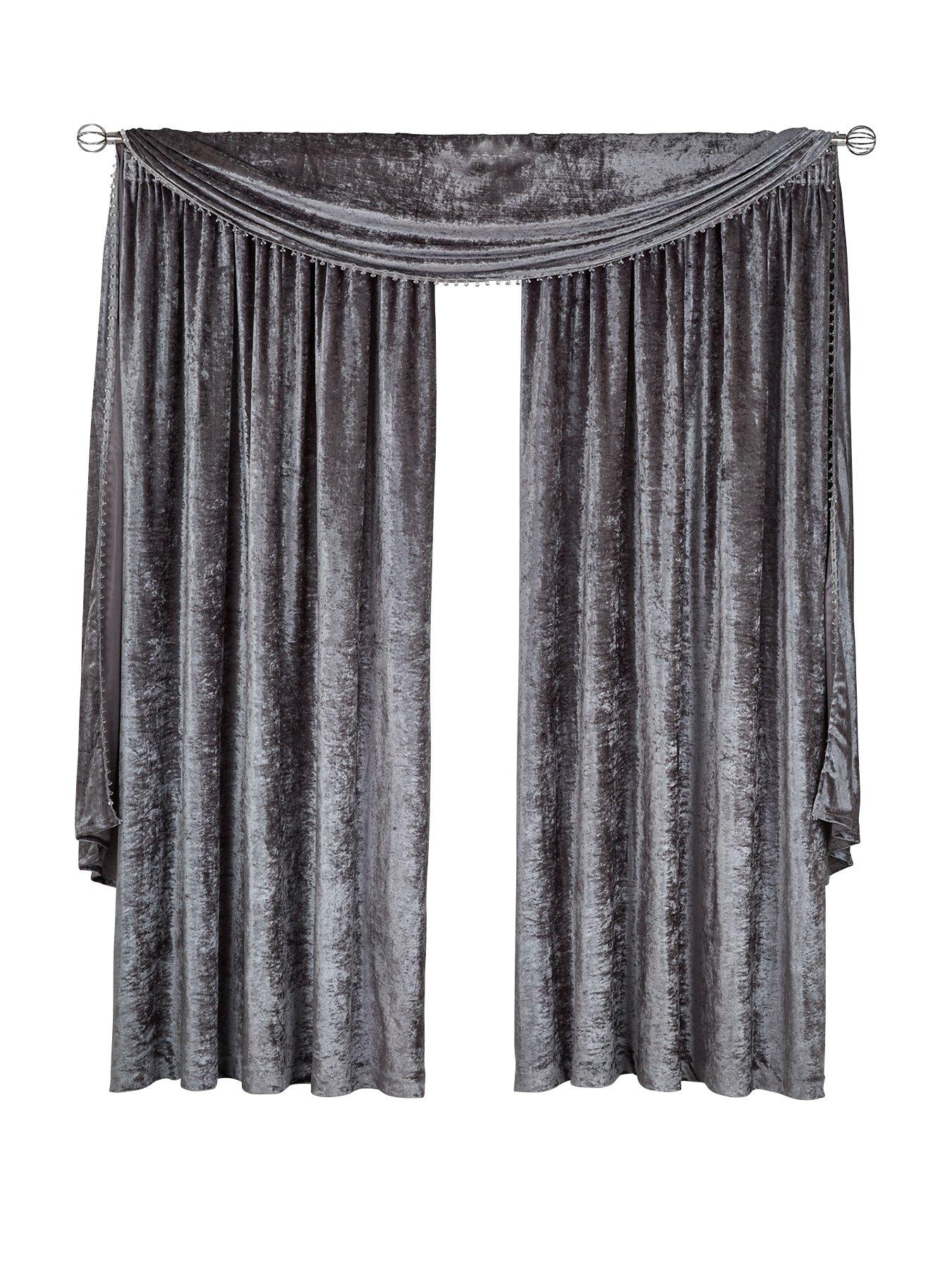 grey curtain scarf