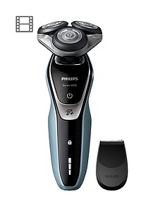 Philips Series 5000 Wet and Dry Men's Electric Shaver with Turbo Mode and Precision Trimmer - S5360/06