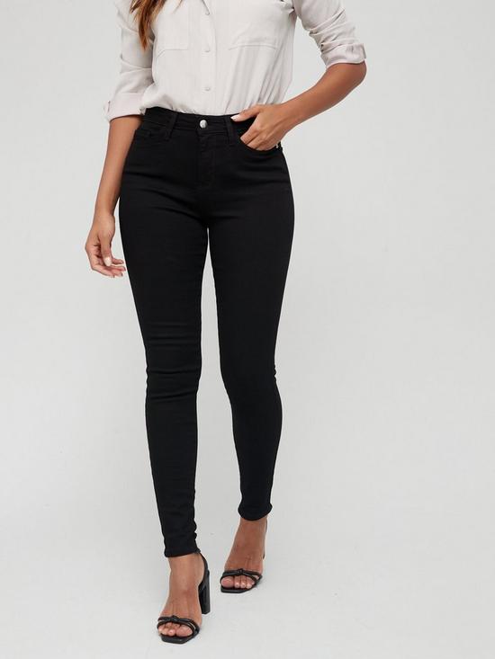 front image of v-by-very-florencenbsphigh-rise-skinny-black