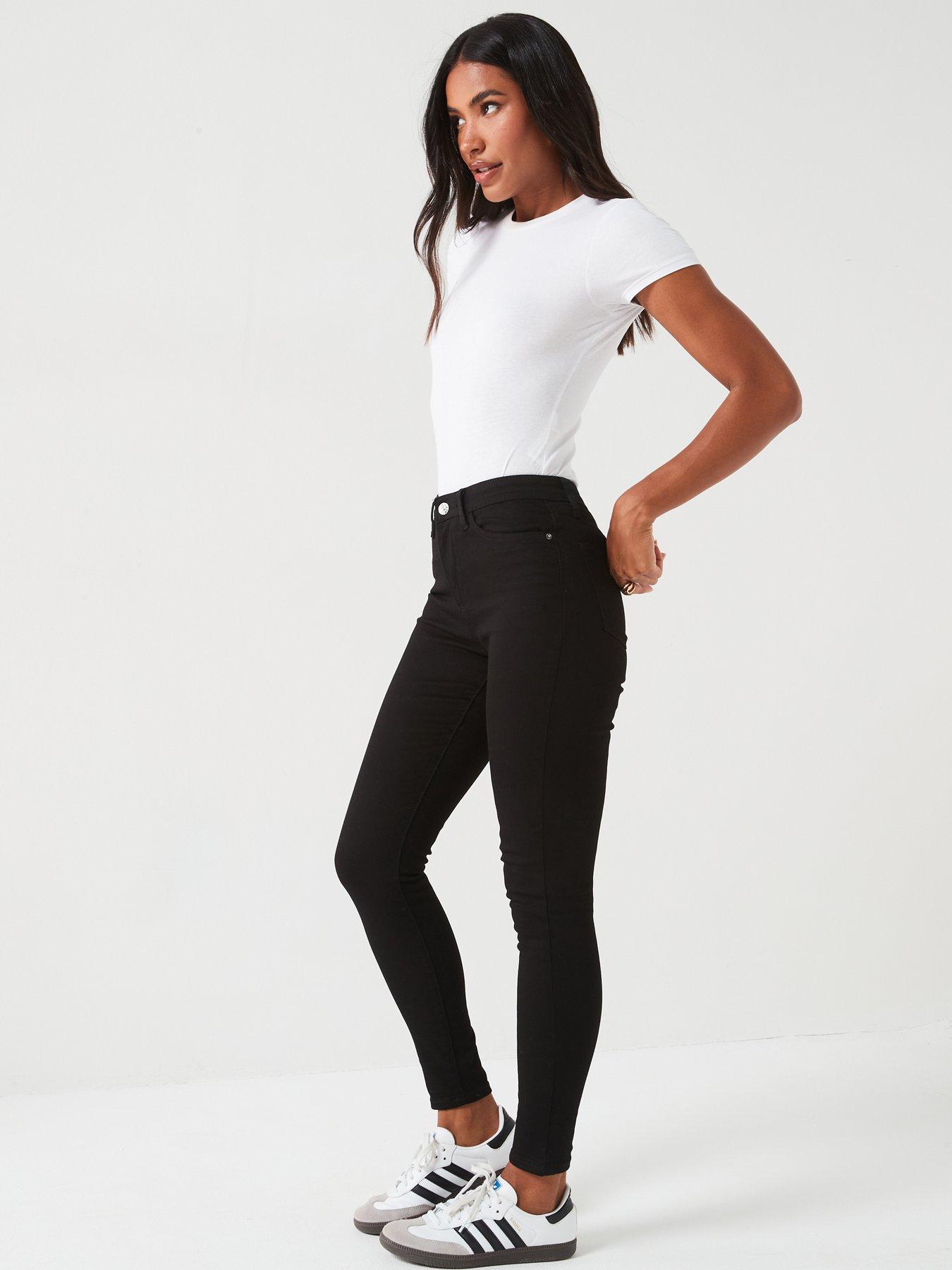 Tall High Rise Skinny Jeans in Black