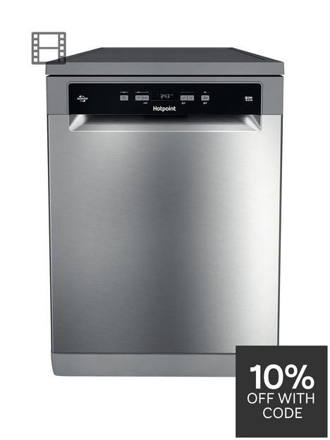 hotpoint-hfc3c26wcx-uk-full-size-14-place-dishwasher-with-quick-wash-and-3d-zone-wash-silver