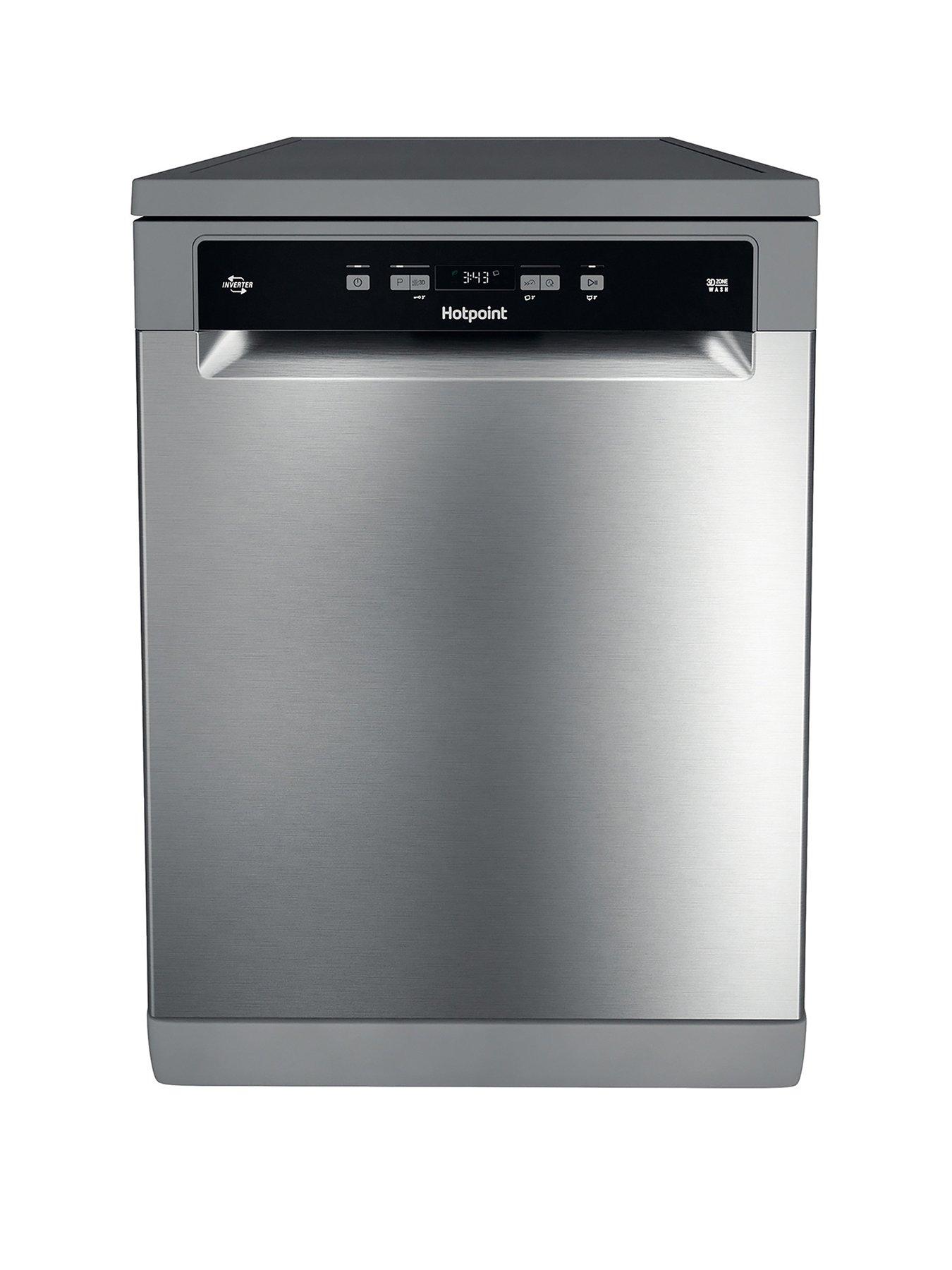 Image 1 of 7 of Hotpoint HFC3C26WCX UK Full Size 14-Place Dishwasher with Quick Wash and 3D Zone Wash - Silver