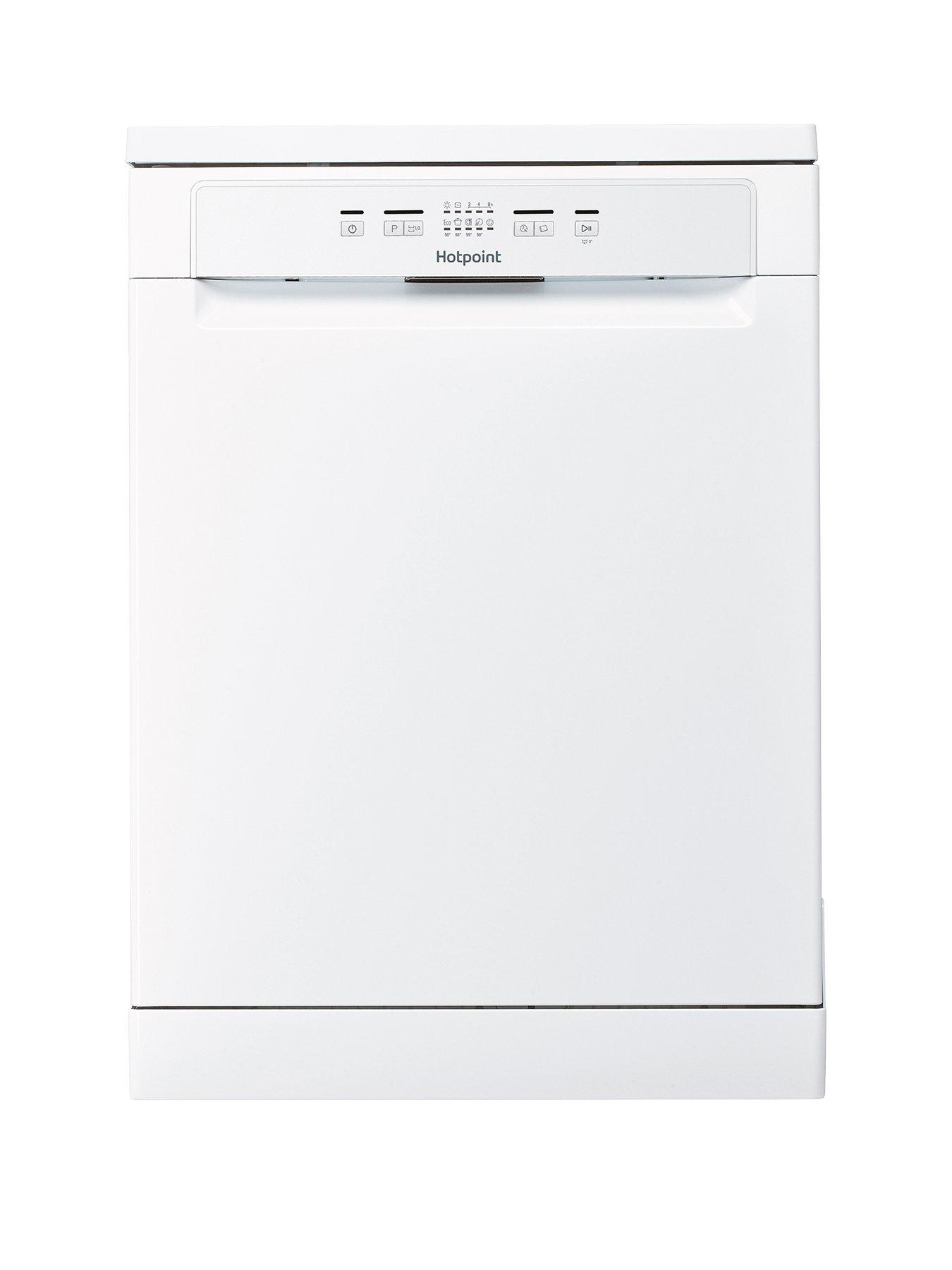 Product photograph of Hotpoint Hfe2b 26cnuk Full Size 14 Place Dishwasher With Quick Wash - White from very.co.uk