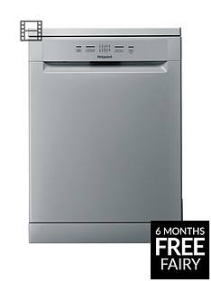 Hotpoint HFC2B19SV 13-Place Full Size Dishwasher with Quick Wash - Silver/Grey