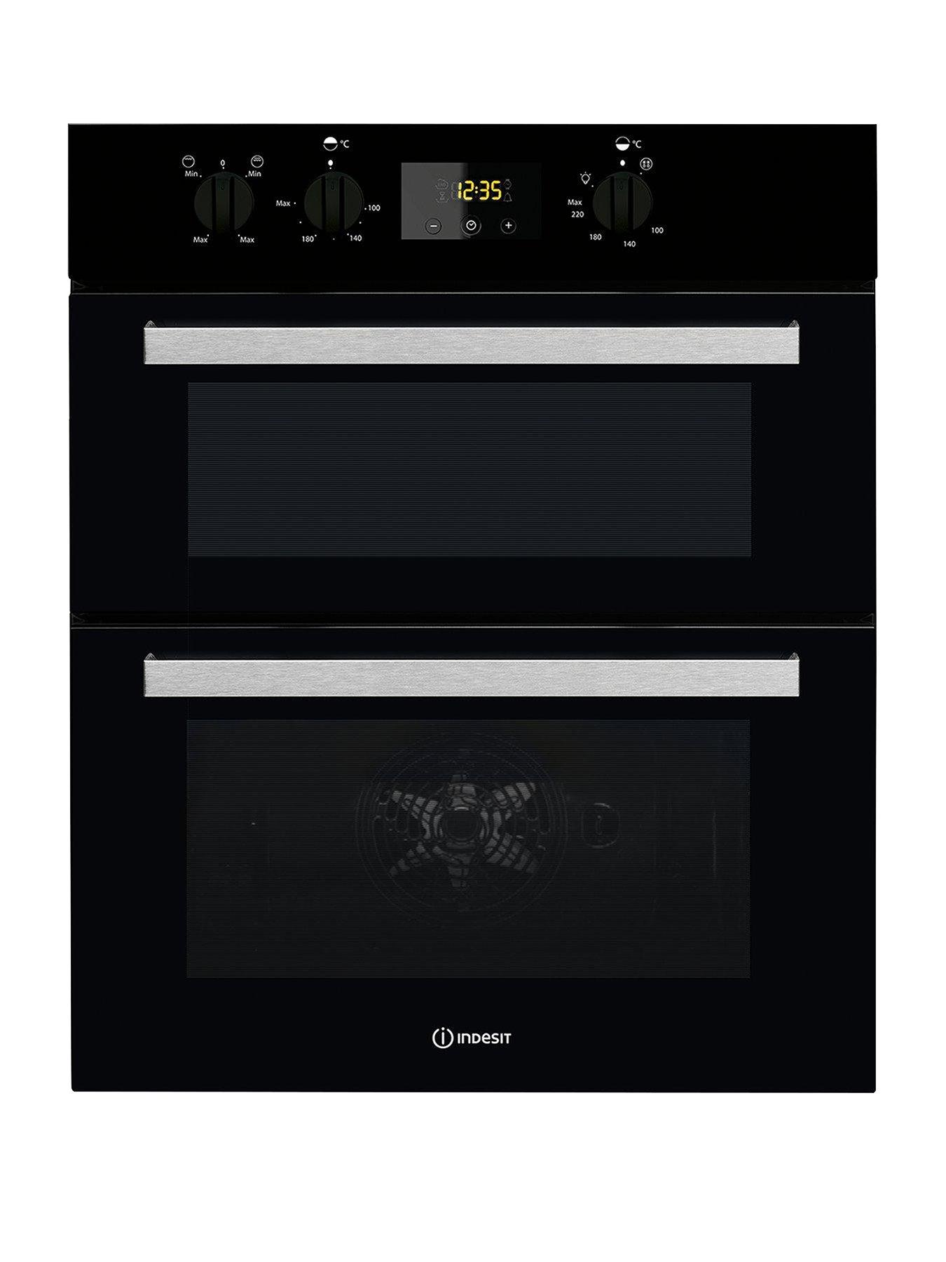 Indesit Aria Idu6340Bl Built-Under Double Electric Oven  – Oven Only
